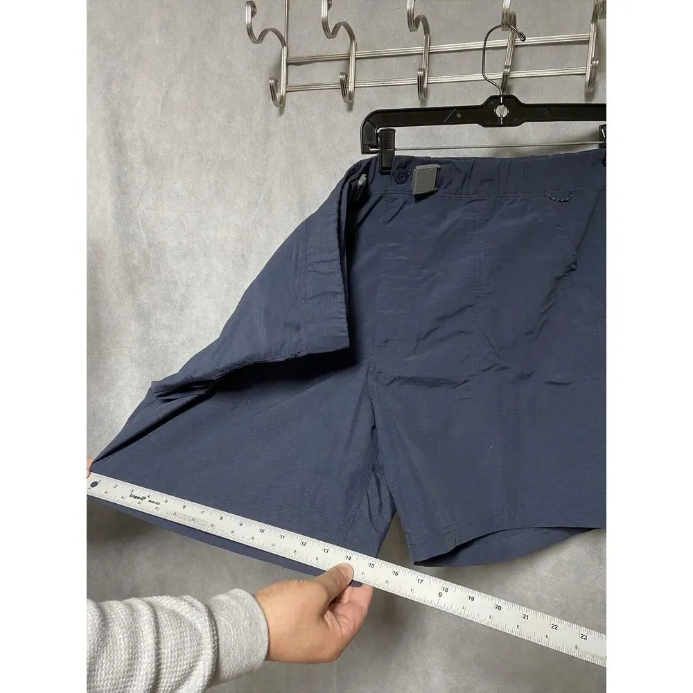 REI Co-Op Short Men XXL Blue Belted Outdoors Hiking Ripstop Performance Nylon 46
